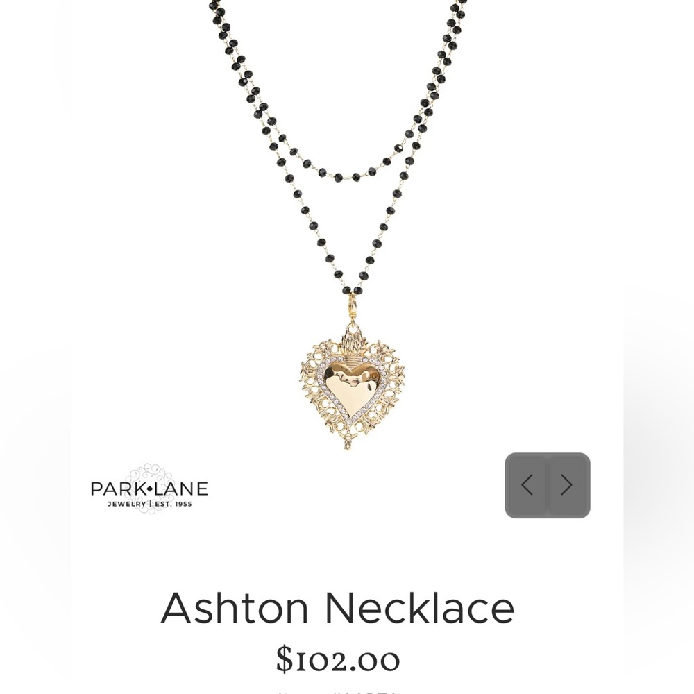 NWT Park Lane Ashton Heart Pendant Necklace